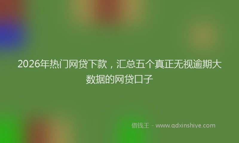 2026年热门网贷下款，汇总五个真正无视逾期大数据的网贷口子
