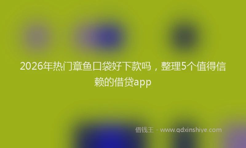 2026年热门章鱼口袋好下款吗，整理5个值得信赖的借贷app