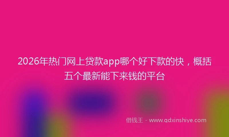 2026年热门网上贷款app哪个好下款的快，概括五个最新能下来钱的平台