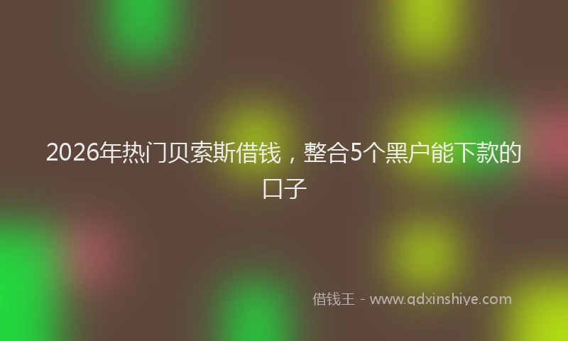 2026年热门贝索斯借钱，整合5个黑户能下款的口子