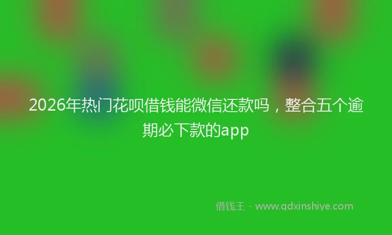 2026年热门花呗借钱能微信还款吗，整合五个逾期必下款的app