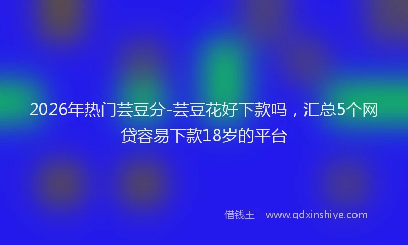 2026年热门芸豆分-芸豆花好下款吗，汇总5个网贷容易下款18岁的平台