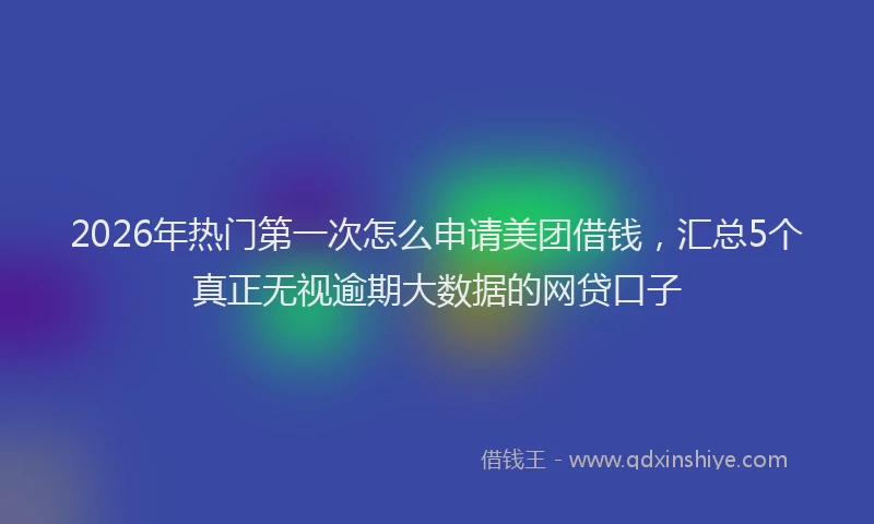 2026年热门第一次怎么申请美团借钱，汇总5个真正无视逾期大数据的网贷口子