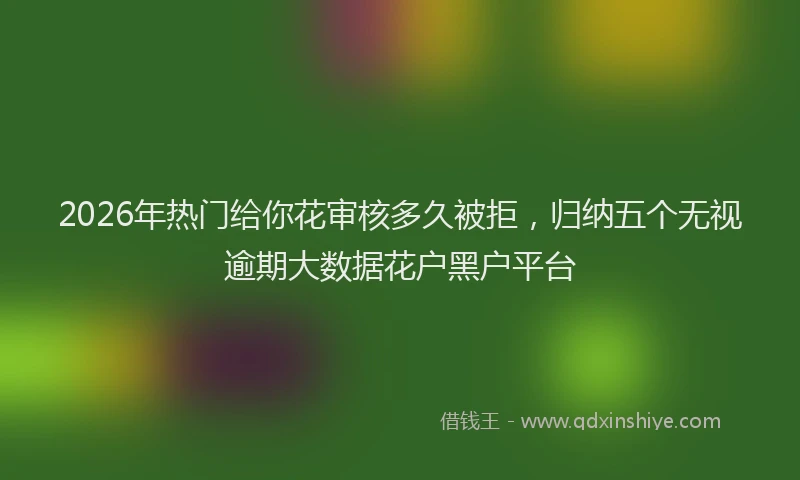 2026年热门给你花审核多久被拒，归纳五个无视逾期大数据花户黑户平台