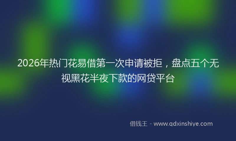 2026年热门花易借第一次申请被拒，盘点五个无视黑花半夜下款的网贷平台