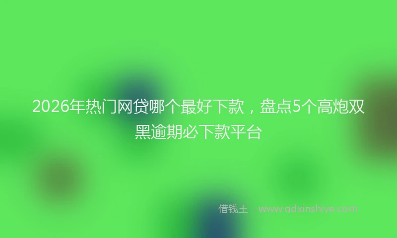 2026年热门网贷哪个最好下款，盘点5个高炮双黑逾期必下款平台