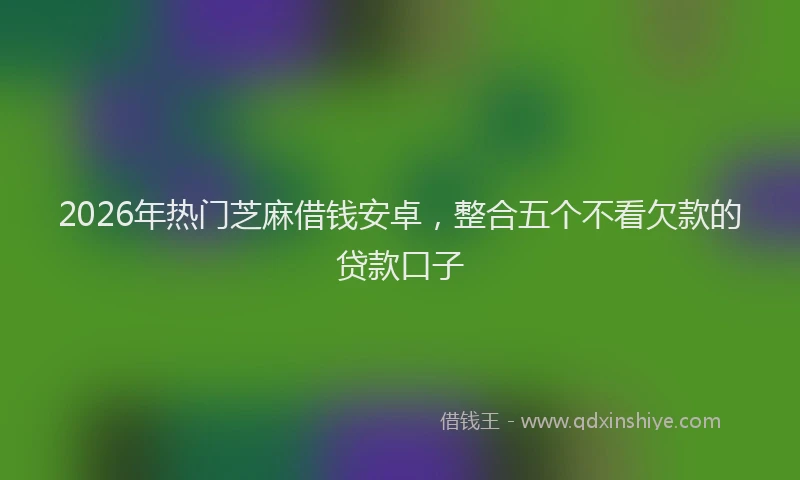 2026年热门芝麻借钱安卓，整合五个不看欠款的贷款口子