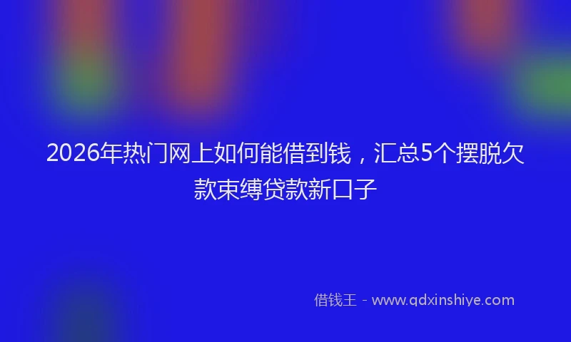 2026年热门网上如何能借到钱，汇总5个摆脱欠款束缚贷款新口子