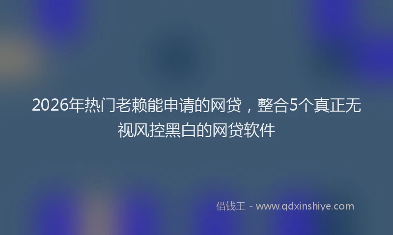 2026年热门老赖能申请的网贷，整合5个真正无视风控黑白的网贷软件