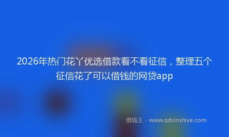 2026年热门花丫优选借款看不看征信,整理五个征信花了可以借钱的网贷app