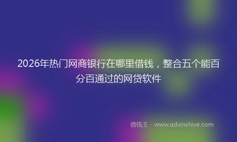 2026年热门网商银行在哪里借钱，整合五个能百分百通过的网贷软件