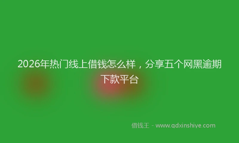2026年热门线上借钱怎么样，分享五个网黑逾期下款平台