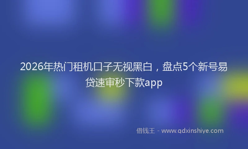2026年热门租机口子无视黑白，盘点5个新号易贷速审秒下款app