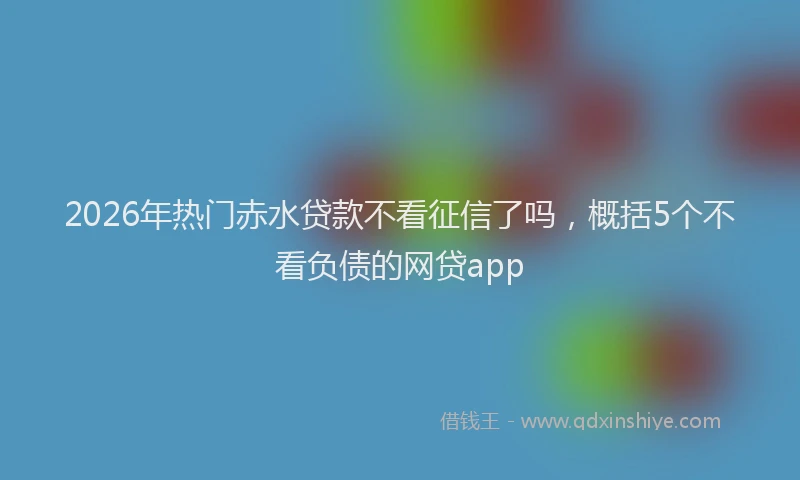 2026年热门赤水贷款不看征信了吗，概括5个不看负债的网贷app