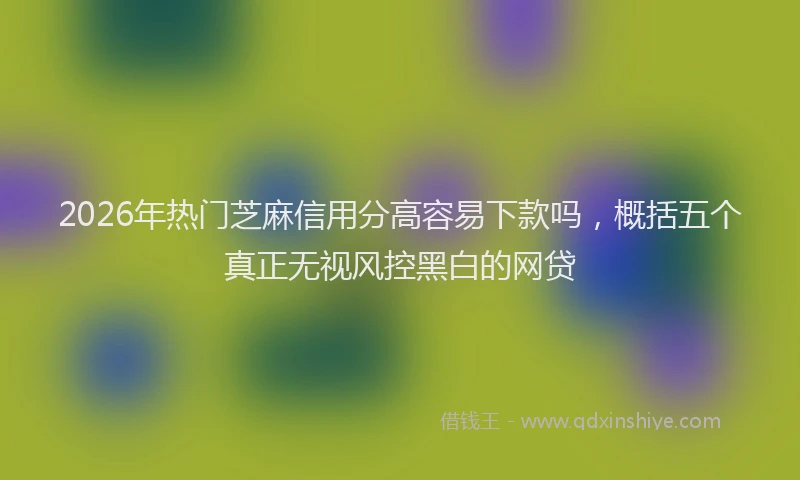 2026年热门芝麻信用分高容易下款吗，概括五个真正无视风控黑白的网贷