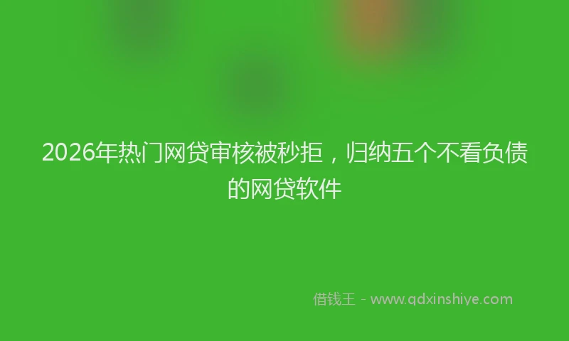 2026年热门网贷审核被秒拒，归纳五个不看负债的网贷软件