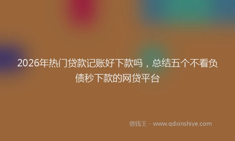 2026年热门贷款记账好下款吗，总结五个不看负债秒下款的网贷平台