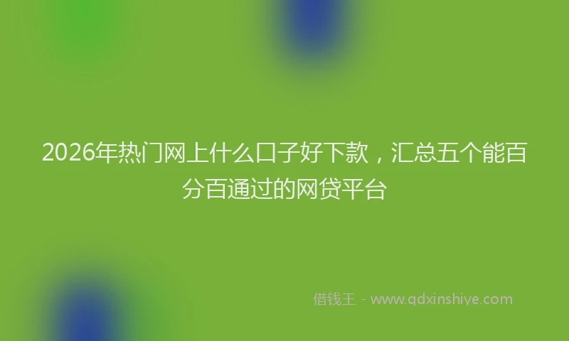 2026年热门网上什么口子好下款，汇总五个能百分百通过的网贷平台