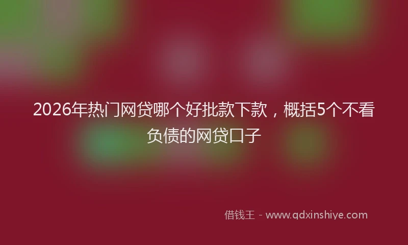 2026年热门网贷哪个好批款下款，概括5个不看负债的网贷口子