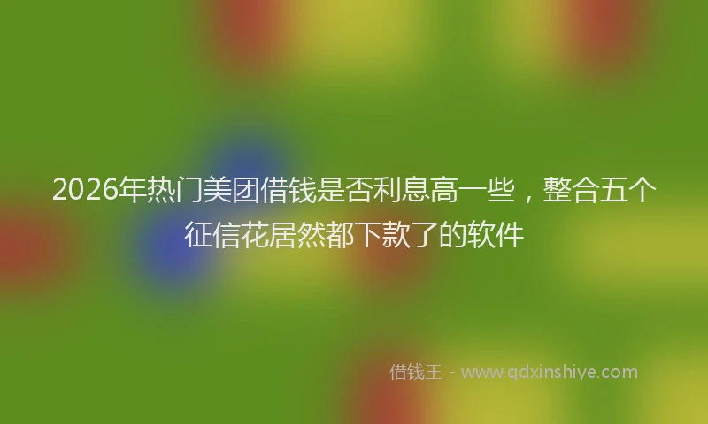 2026年热门美团借钱是否利息高一些，整合五个征信花居然都下款了的软件