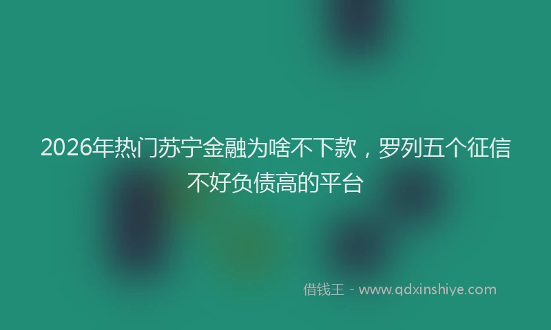 2026年热门苏宁金融为啥不下款，罗列五个征信不好负债高的平台