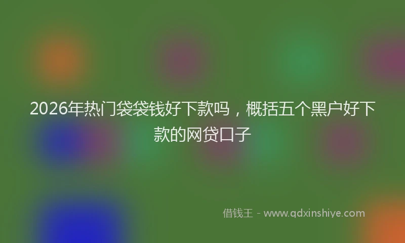 2026年热门袋袋钱好下款吗，概括五个黑户好下款的网贷口子