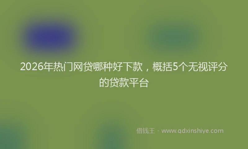 2026年热门网贷哪种好下款，概括5个无视评分的贷款平台