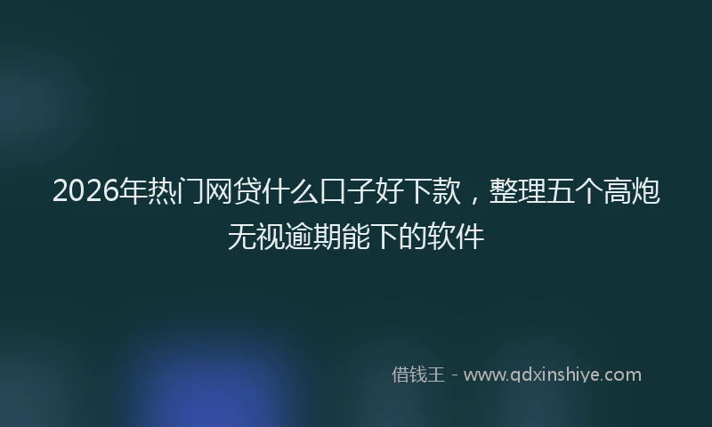 2026年热门网贷什么口子好下款，整理五个高炮无视逾期能下的软件