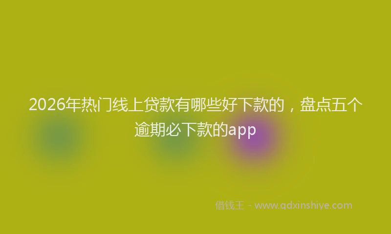 2026年热门线上贷款有哪些好下款的，盘点五个逾期必下款的app