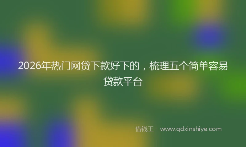 2026年热门网贷下款好下的，梳理五个简单容易贷款平台