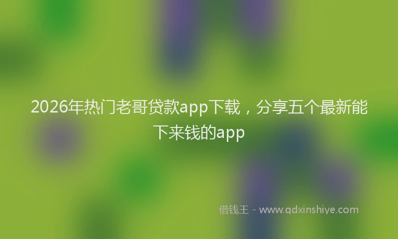 2026年热门老哥贷款app下载，分享五个最新能下来钱的app