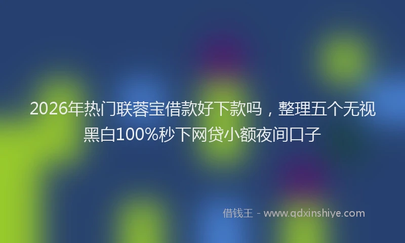 2026年热门联蓉宝借款好下款吗，整理五个无视黑白100%秒下网贷小额夜间口子