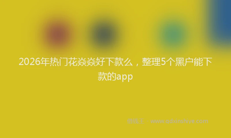 2026年热门花焱焱好下款么，整理5个黑户能下款的app