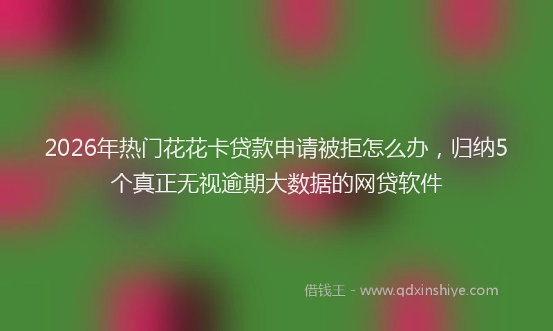 2026年热门花花卡贷款申请被拒怎么办,归纳5个真正无视逾期大数据的网贷软件