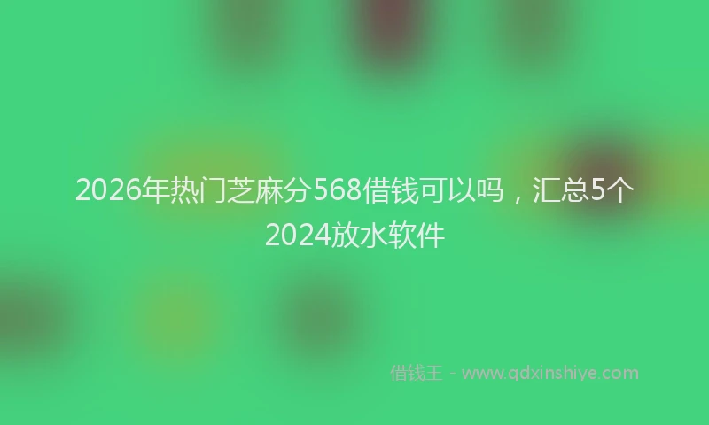 2026年热门芝麻分568借钱可以吗,汇总5个2024放水软件