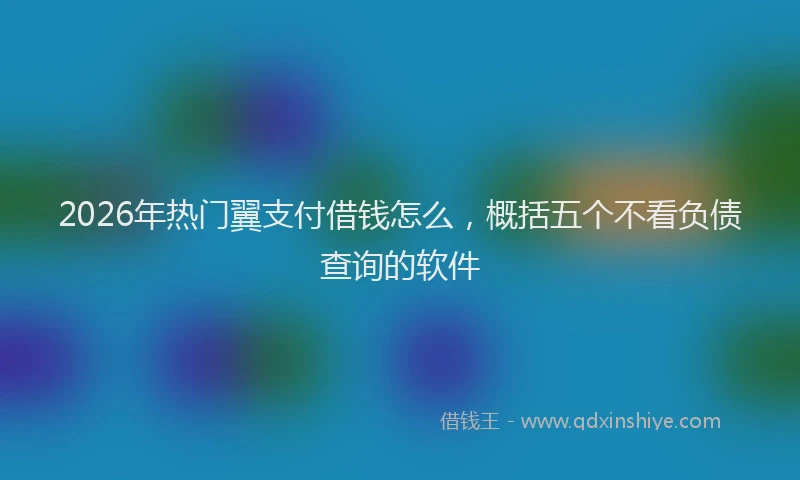 2026年热门翼支付借钱怎么,概括五个不看负债查询的软件