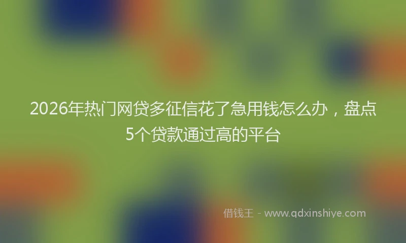 2026年热门网贷多征信花了急用钱怎么办，盘点5个贷款通过高的平台