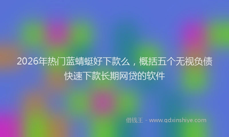 2026年热门蓝蜻蜓好下款么，概括五个无视负债快速下款长期网贷的软件