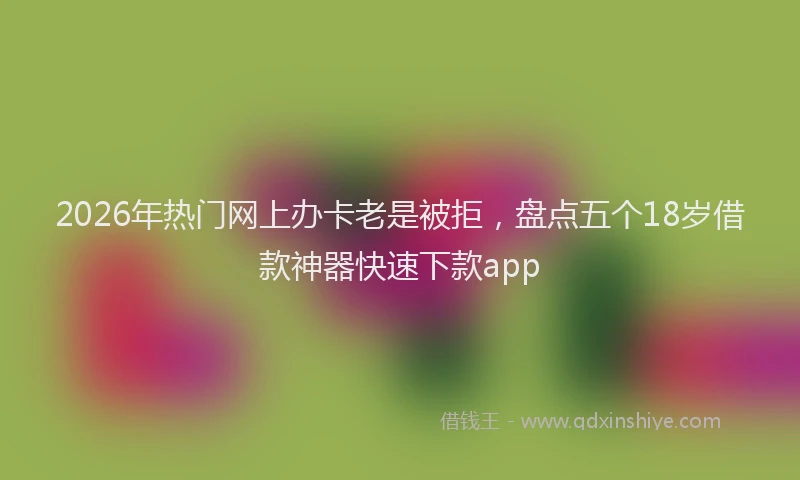2026年热门网上办卡老是被拒，盘点五个18岁借款神器快速下款app