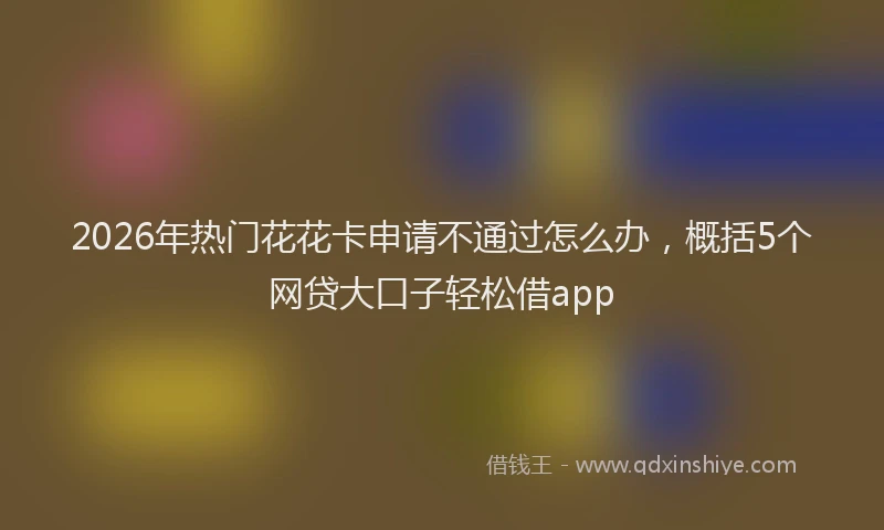 2026年热门花花卡申请不通过怎么办，概括5个网贷大口子轻松借app
