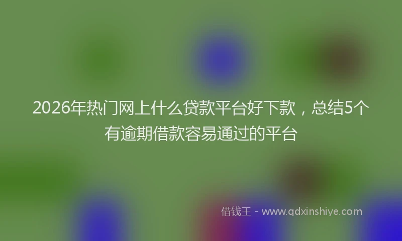 2026年热门网上什么贷款平台好下款，总结5个有逾期借款容易通过的平台