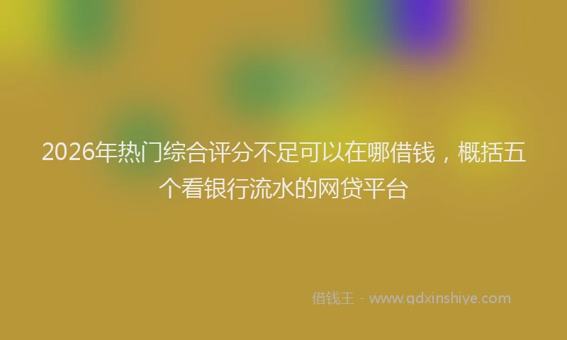 2026年热门综合评分不足可以在哪借钱，概括五个看银行流水的网贷平台