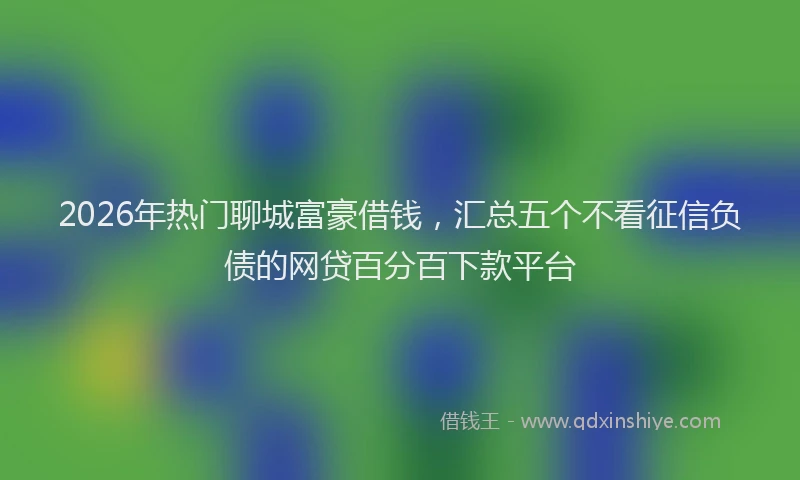 2026年热门聊城富豪借钱，汇总五个不看征信负债的网贷百分百下款平台
