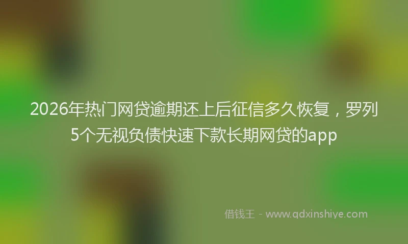 2026年热门网贷逾期还上后征信多久恢复，罗列5个无视负债快速下款长期网贷的app