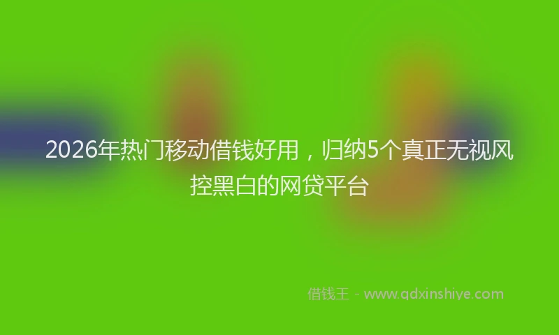 2026年热门移动借钱好用，归纳5个真正无视风控黑白的网贷平台