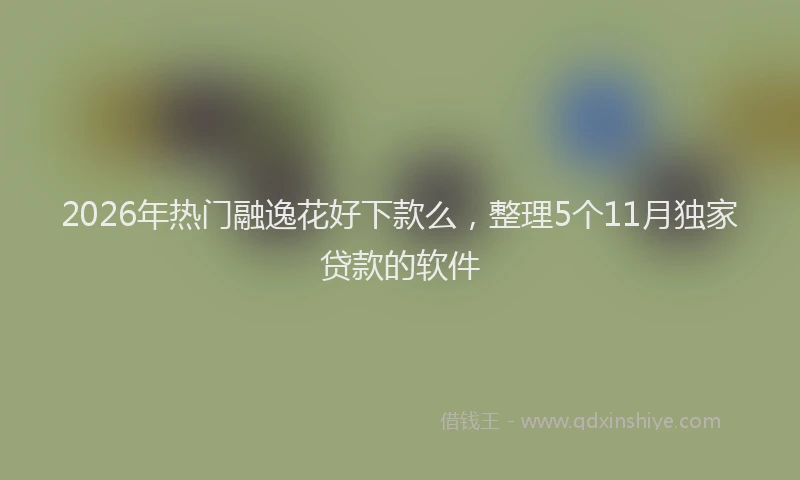 2026年热门融逸花好下款么，整理5个11月独家贷款的软件