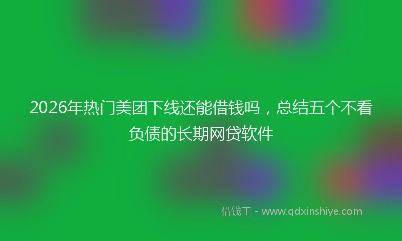 2026年热门美团下线还能借钱吗，总结五个不看负债的长期网贷软件