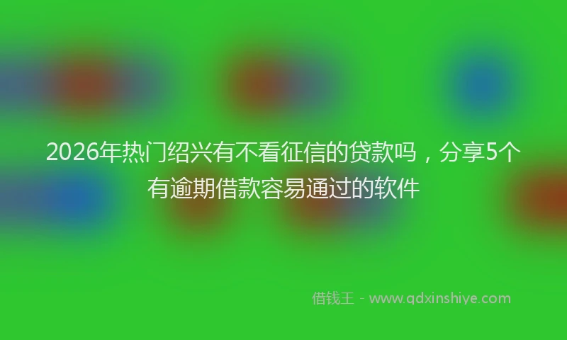 2026年热门绍兴有不看征信的贷款吗，分享5个有逾期借款容易通过的软件