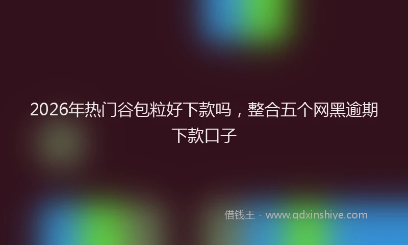 2026年热门谷包粒好下款吗，整合五个网黑逾期下款口子