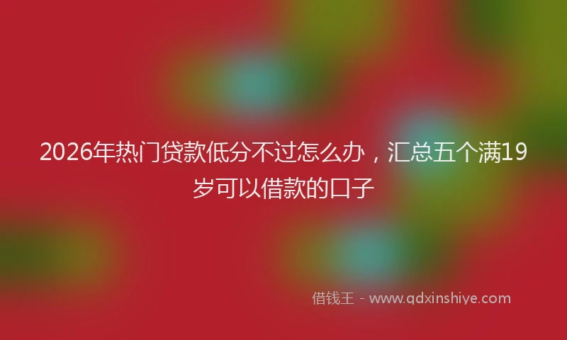 2026年热门贷款低分不过怎么办，汇总五个满19岁可以借款的口子